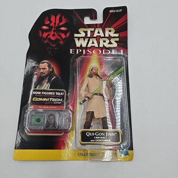 1998 Hasbro Star Wars: Episode 1 Qui-Gon Jinn Jedi‎ Duel Action Figure - Picture 1 of 7